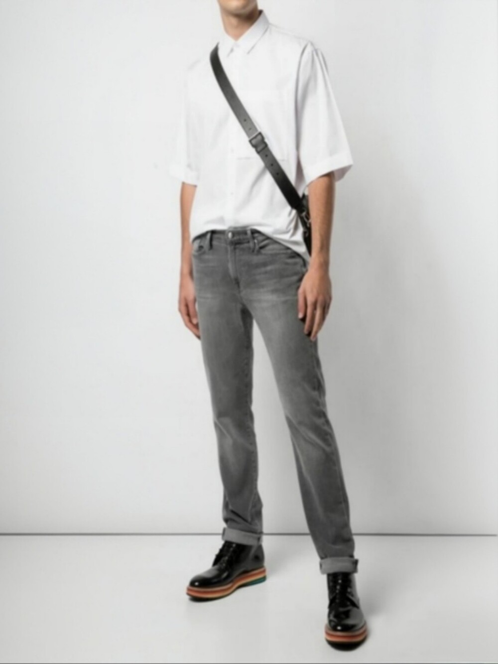 NWT FRAME L’Homme Skinny Men’s Jeans 38 X 33 Kemper Gray Italian Denim